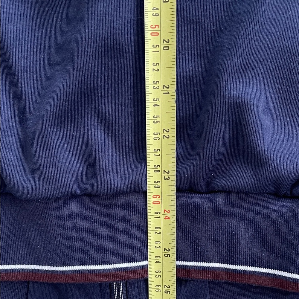 ROBERT GRAHAM Navy Blue Zip-up Sweater Preppy Coastal Casual Cottagecore - Picture 11 of 12